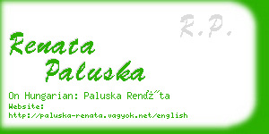 renata paluska business card